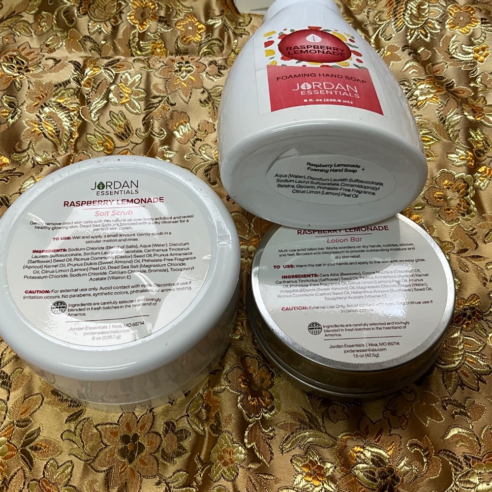 5pc Raspberry Lemonade Gift Set - Jordan Essentials - Picture 2 of 3